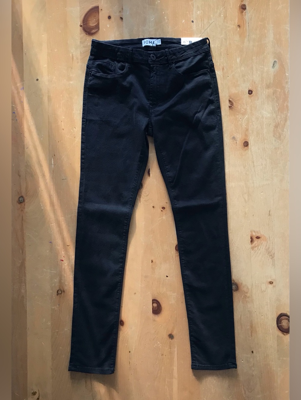NWT ICHI Power Stretch Slim Fit Denim Black Jeans W31 Everyday Casual Denim - Picture 8 of 9